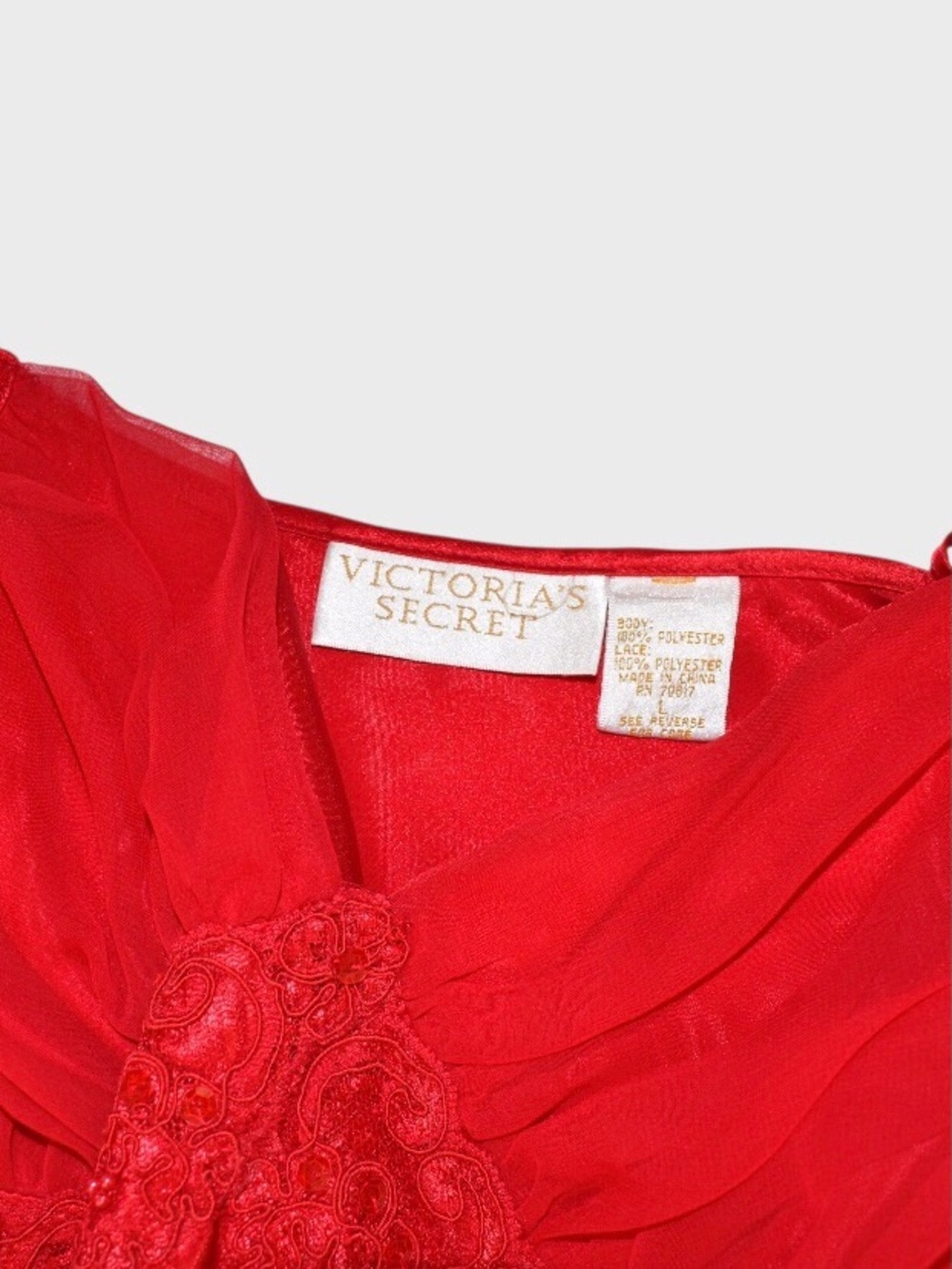 Victorias Secret Vintage 80s Satin Chiffon Lace Teddy Romper Lingerie - Picture 5 of 5